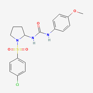 N-{1-[(4-chlorophenyl)sulfonyl]-2-pyrrolidinyl}-N'-(4-methoxyphenyl)urea