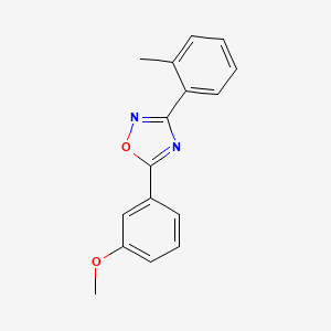 molecular formula C16H14N2O2 B5024907 5-(3-methoxyphenyl)-3-(2-methylphenyl)-1,2,4-oxadiazole 