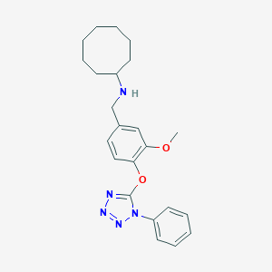 N-{3-methoxy-4-[(1-phenyl-1H-tetrazol-5-yl)oxy]benzyl}cyclooctanamine
