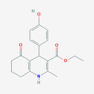 molecular formula C19H21NO4 B5024931 ethyl 4-(4-hydroxyphenyl)-2-methyl-5-oxo-1,4,5,6,7,8-hexahydro-3-quinolinecarboxylate 