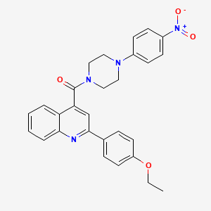 2-(4-ethoxyphenyl)-4-{[4-(4-nitrophenyl)-1-piperazinyl]carbonyl}quinoline