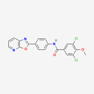 molecular formula C20H13Cl2N3O3 B5024946 3,5-dichloro-4-methoxy-N-(4-[1,3]oxazolo[5,4-b]pyridin-2-ylphenyl)benzamide 