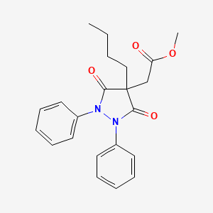 methyl (4-butyl-3,5-dioxo-1,2-diphenyl-4-pyrazolidinyl)acetate