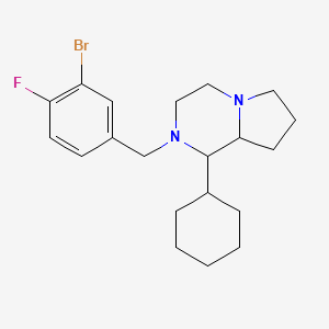 molecular formula C20H28BrFN2 B5024992 2-(3-bromo-4-fluorobenzyl)-1-cyclohexyloctahydropyrrolo[1,2-a]pyrazine 