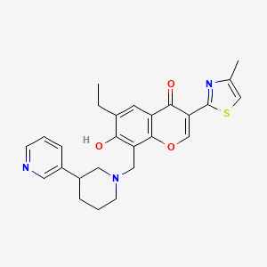 6-ethyl-7-hydroxy-3-(4-methyl-1,3-thiazol-2-yl)-8-{[3-(3-pyridinyl)-1-piperidinyl]methyl}-4H-chromen-4-one