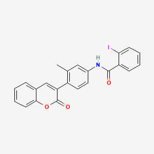 B5025005 2-iodo-N-[3-methyl-4-(2-oxo-2H-chromen-3-yl)phenyl]benzamide CAS No. 5762-70-9
