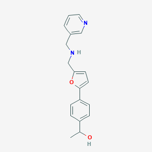 molecular formula C19H20N2O2 B502501 1-[4-(5-{[(Pyridin-3-ylmethyl)amino]methyl}furan-2-yl)phenyl]ethanol 