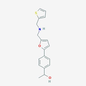molecular formula C18H19NO2S B502502 1-[4-(5-{[(Thiophen-2-ylmethyl)amino]methyl}furan-2-yl)phenyl]ethanol 