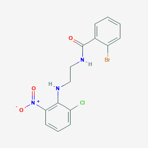 molecular formula C15H13BrClN3O3 B5025027 2-bromo-N-{2-[(2-chloro-6-nitrophenyl)amino]ethyl}benzamide 