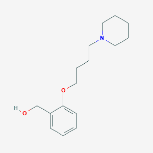 molecular formula C16H25NO2 B5025035 {2-[4-(1-piperidinyl)butoxy]phenyl}methanol 