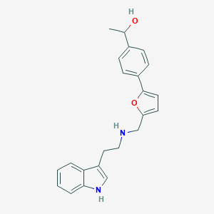 molecular formula C23H24N2O2 B502505 1-{4-[5-({[2-(1H-indol-3-yl)ethyl]amino}methyl)furan-2-yl]phenyl}ethanol 