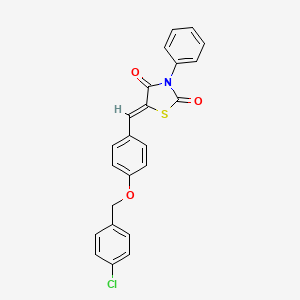 5-{4-[(4-chlorobenzyl)oxy]benzylidene}-3-phenyl-1,3-thiazolidine-2,4-dione