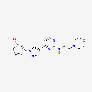 4-[1-(3-methoxyphenyl)-1H-pyrazol-4-yl]-N-[2-(4-morpholinyl)ethyl]-2-pyrimidinamine