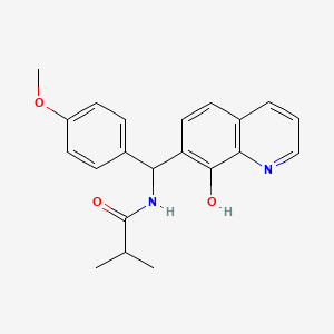 N-[(8-hydroxy-7-quinolinyl)(4-methoxyphenyl)methyl]-2-methylpropanamide