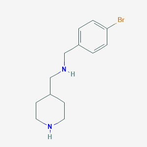 molecular formula C13H19BrN2 B502511 N-(4-bromobenzyl)-N-(4-piperidinylmethyl)amine 