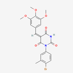 1-(4-bromo-3-methylphenyl)-5-(3,4,5-trimethoxybenzylidene)-2,4,6(1H,3H,5H)-pyrimidinetrione