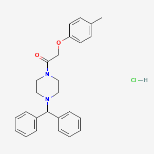 molecular formula C26H29ClN2O2 B5025121 1-(diphenylmethyl)-4-[(4-methylphenoxy)acetyl]piperazine hydrochloride 