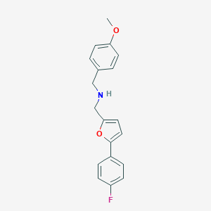 molecular formula C19H18FNO2 B502513 1-[5-(4-fluorophenyl)furan-2-yl]-N-(4-methoxybenzyl)methanamine 
