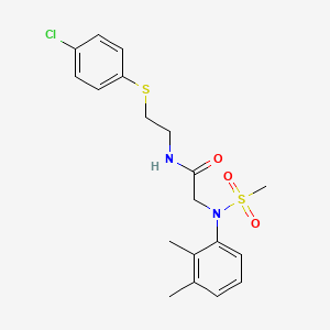 N~1~-{2-[(4-chlorophenyl)thio]ethyl}-N~2~-(2,3-dimethylphenyl)-N~2~-(methylsulfonyl)glycinamide