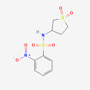 molecular formula C10H12N2O6S2 B5025143 N-(1,1-dioxidotetrahydro-3-thienyl)-2-nitrobenzenesulfonamide 