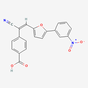 molecular formula C20H12N2O5 B5025144 4-{1-cyano-2-[5-(3-nitrophenyl)-2-furyl]vinyl}benzoic acid 