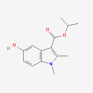 molecular formula C14H17NO3 B5025147 isopropyl 5-hydroxy-1,2-dimethyl-1H-indole-3-carboxylate 