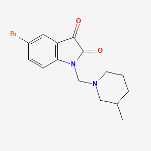 molecular formula C15H17BrN2O2 B5025150 5-bromo-1-[(3-methyl-1-piperidinyl)methyl]-1H-indole-2,3-dione 