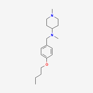 molecular formula C18H30N2O B5025156 N-(4-butoxybenzyl)-N,1-dimethyl-4-piperidinamine 