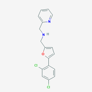 molecular formula C17H14Cl2N2O B502518 1-[5-(2,4-dichlorophenyl)furan-2-yl]-N-(pyridin-2-ylmethyl)methanamine 