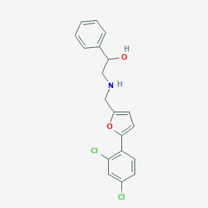 molecular formula C19H17Cl2NO2 B502519 2-({[5-(2,4-Dichlorophenyl)-2-furyl]methyl}amino)-1-phenylethanol 