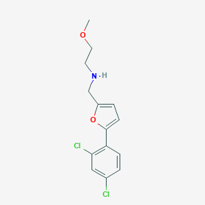 molecular formula C14H15Cl2NO2 B502520 N-{[5-(2,4-dichlorophenyl)furan-2-yl]methyl}-2-methoxyethanamine 