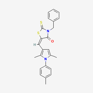 3-benzyl-5-{[2,5-dimethyl-1-(4-methylphenyl)-1H-pyrrol-3-yl]methylene}-2-thioxo-1,3-thiazolidin-4-one