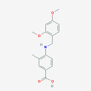 molecular formula C17H19NO4 B502522 4-[(2,4-Dimethoxybenzyl)amino]-3-methylbenzoic acid 