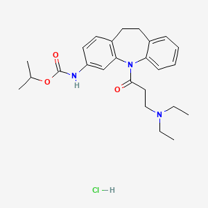 molecular formula C25H34ClN3O3 B5025253 isopropyl [5-(N,N-diethyl-beta-alanyl)-10,11-dihydro-5H-dibenzo[b,f]azepin-3-yl]carbamate hydrochloride 