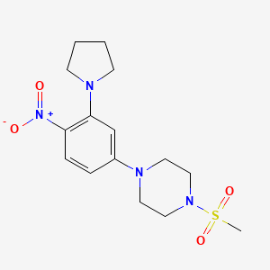 1-(methylsulfonyl)-4-[4-nitro-3-(1-pyrrolidinyl)phenyl]piperazine