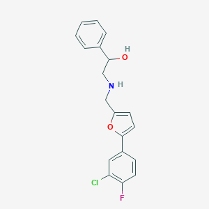 2-({[5-(3-Chloro-4-fluorophenyl)furan-2-yl]methyl}amino)-1-phenylethanol