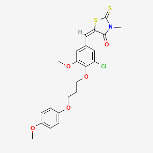 5-{3-chloro-5-methoxy-4-[3-(4-methoxyphenoxy)propoxy]benzylidene}-3-methyl-2-thioxo-1,3-thiazolidin-4-one