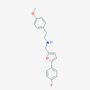 molecular formula C20H20FNO2 B502529 N-{[5-(4-fluorophenyl)furan-2-yl]methyl}-2-(4-methoxyphenyl)ethanamine 