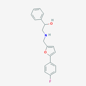 molecular formula C19H18FNO2 B502530 2-({[5-(4-Fluorophenyl)-2-furyl]methyl}amino)-1-phenylethanol 