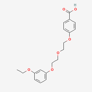 molecular formula C19H22O6 B5025314 4-{2-[2-(3-ethoxyphenoxy)ethoxy]ethoxy}benzoic acid 