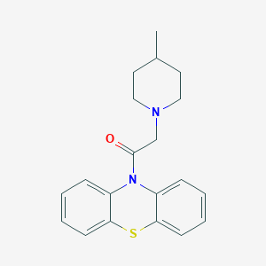 molecular formula C20H22N2OS B502532 10-[(4-methyl-1-piperidinyl)acetyl]-10H-phenothiazine CAS No. 356084-73-6