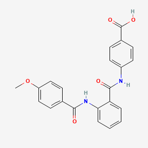 molecular formula C22H18N2O5 B5025324 4-({2-[(4-methoxybenzoyl)amino]benzoyl}amino)benzoic acid 