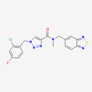 N-(2,1,3-benzothiadiazol-5-ylmethyl)-1-(2-chloro-4-fluorobenzyl)-N-methyl-1H-1,2,3-triazole-4-carboxamide