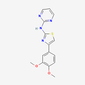 N-[4-(3,4-dimethoxyphenyl)-1,3-thiazol-2-yl]-2-pyrimidinamine