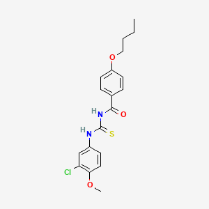 molecular formula C19H21ClN2O3S B5025341 4-butoxy-N-{[(3-chloro-4-methoxyphenyl)amino]carbonothioyl}benzamide 