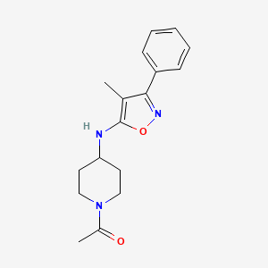 molecular formula C17H21N3O2 B5025344 1-acetyl-N-(4-methyl-3-phenyl-5-isoxazolyl)-4-piperidinamine 