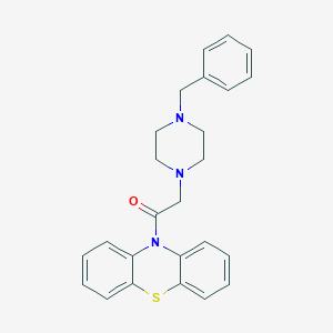molecular formula C25H25N3OS B502535 10-[(4-benzyl-1-piperazinyl)acetyl]-10H-phenothiazine CAS No. 95803-00-2