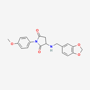 3-[(1,3-benzodioxol-5-ylmethyl)amino]-1-(4-methoxyphenyl)-2,5-pyrrolidinedione