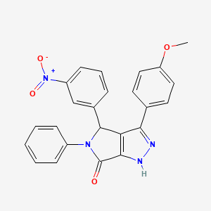 3-(4-methoxyphenyl)-4-(3-nitrophenyl)-5-phenyl-4,5-dihydropyrrolo[3,4-c]pyrazol-6(1H)-one