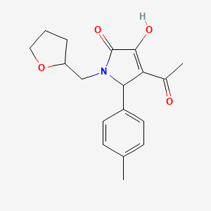 4-acetyl-3-hydroxy-5-(4-methylphenyl)-1-(tetrahydro-2-furanylmethyl)-1,5-dihydro-2H-pyrrol-2-one